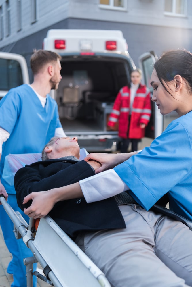 person on stretcher