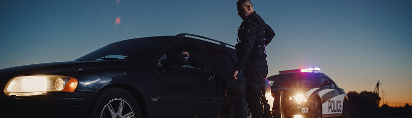 person being arrested pulled over
